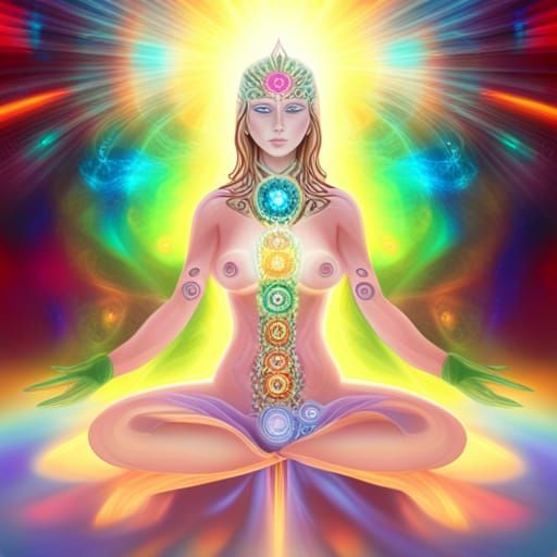 Chakra Woman Guarding the Tree of Life