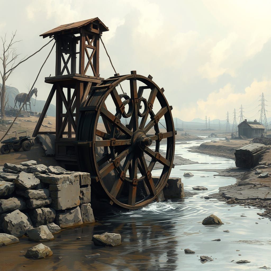 Forgotten Waterwheel: A Glimmer of Hope in a Post-Apocalypti...