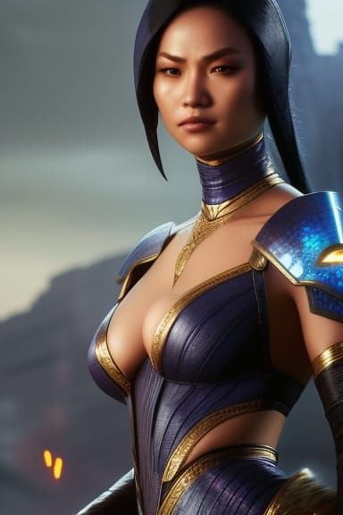 Kitana of Mortal Kombat: Hyperdetailed Fantasy Art