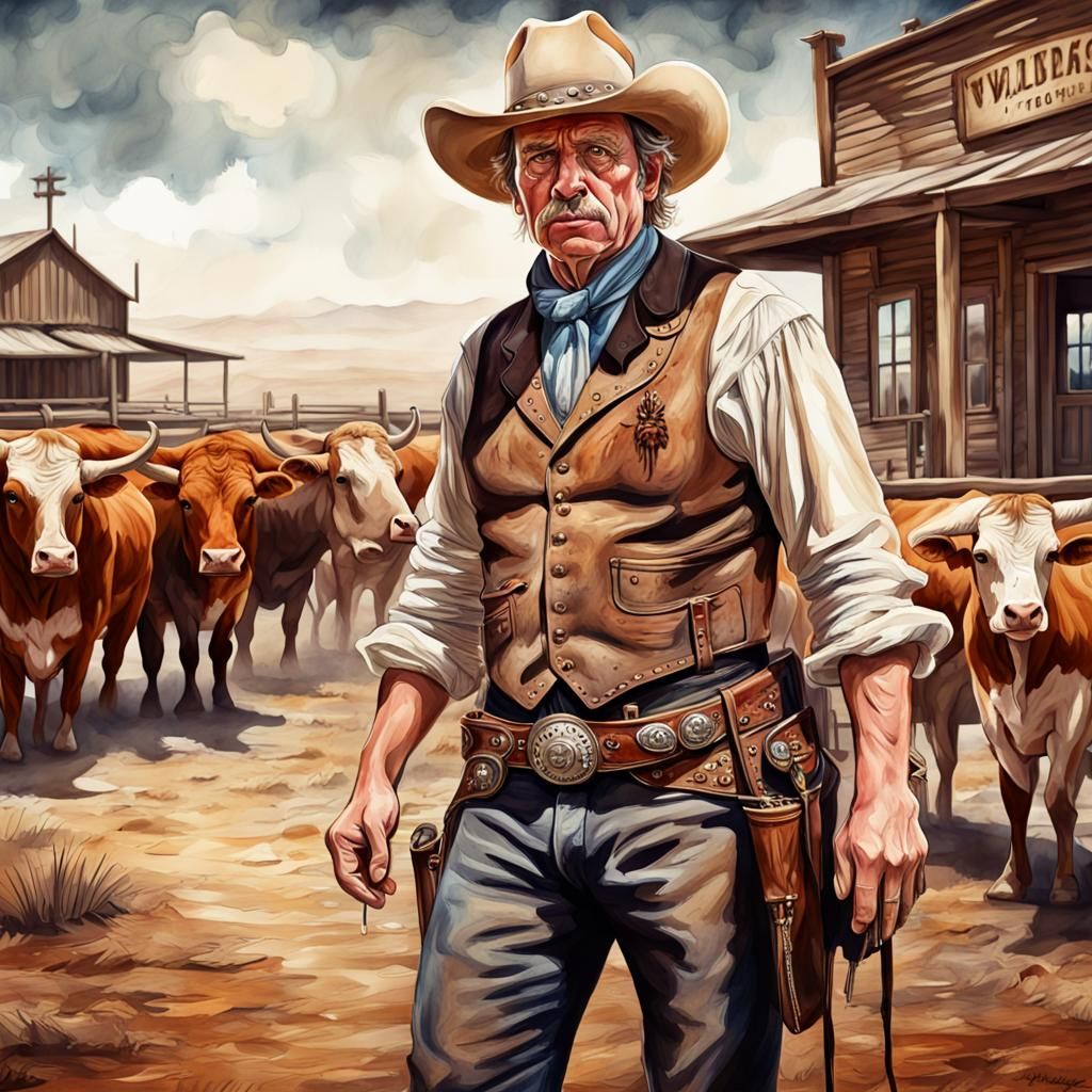 Wealthy Cattle Baron in the Wild West