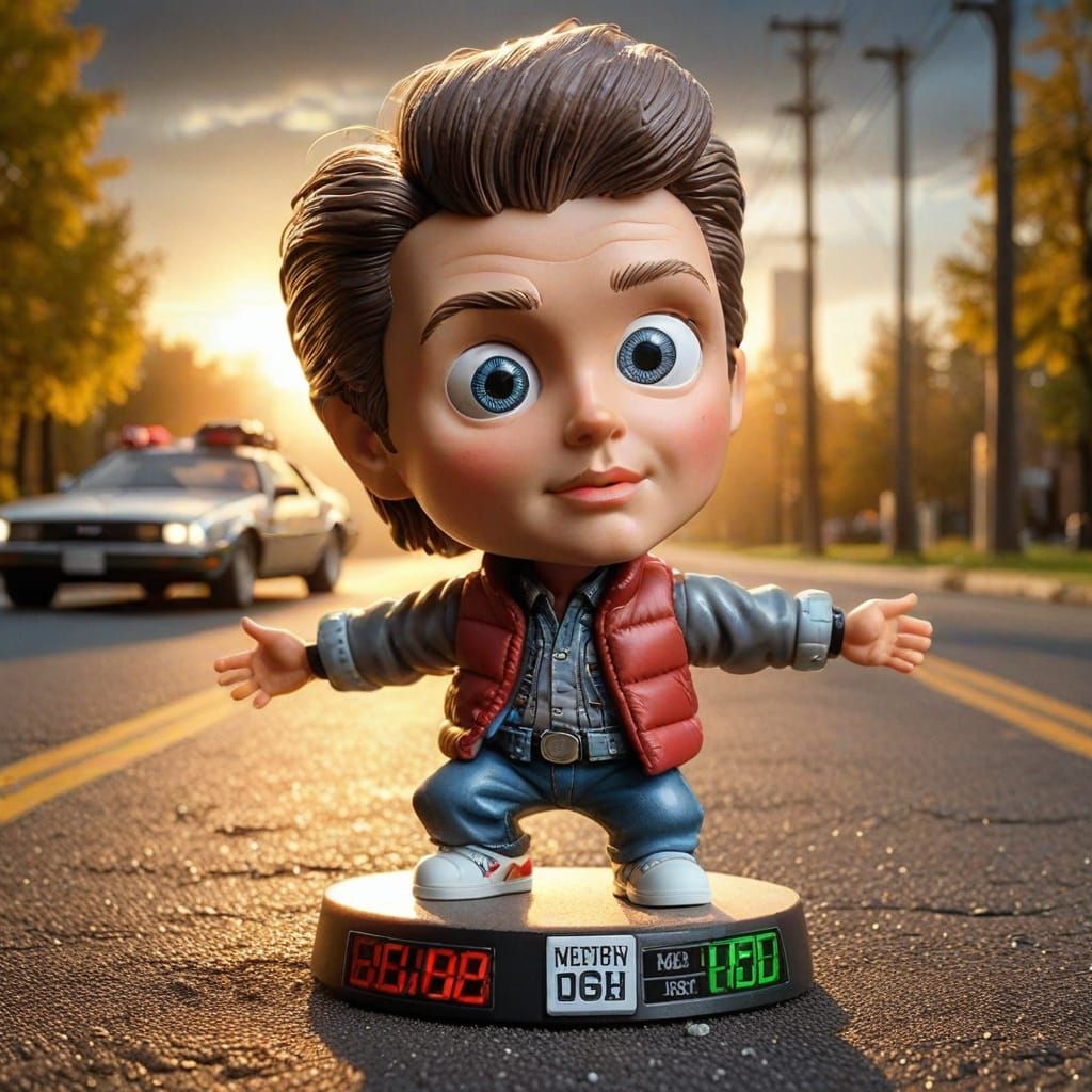 Michigander Marty McFly as Realistic Bobblehead Doll