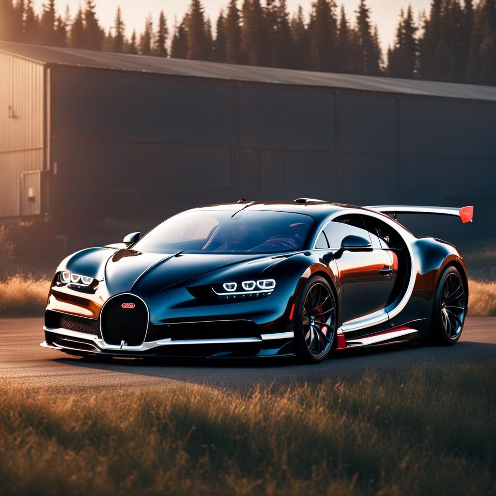 Bugatti Chiron vs Tesla Model S: 8K Art