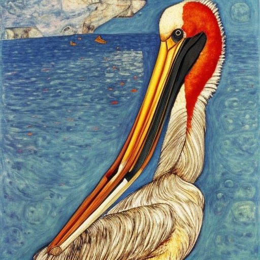 Pelican's Plight: A Fall into Glass, in Early 20th Century S...