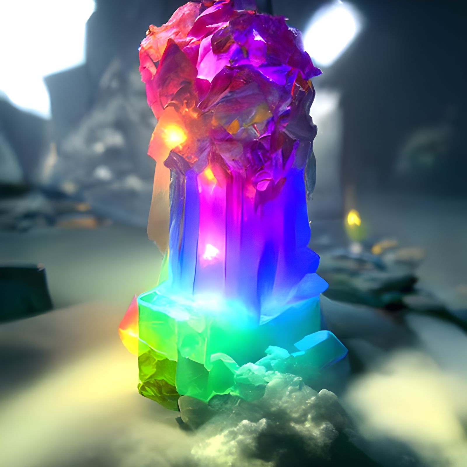 Radiant Crystal God in Dystopian Fantasy