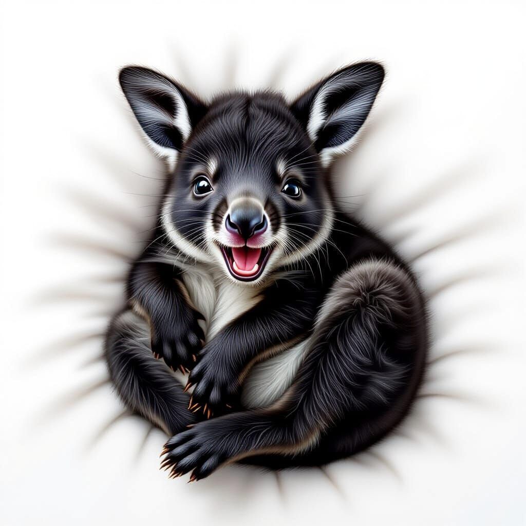 A black Kangaroo baby