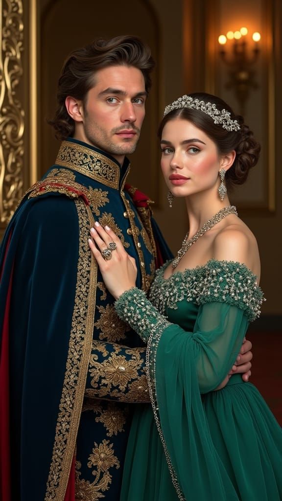 Royal Portrait in Opulent Style