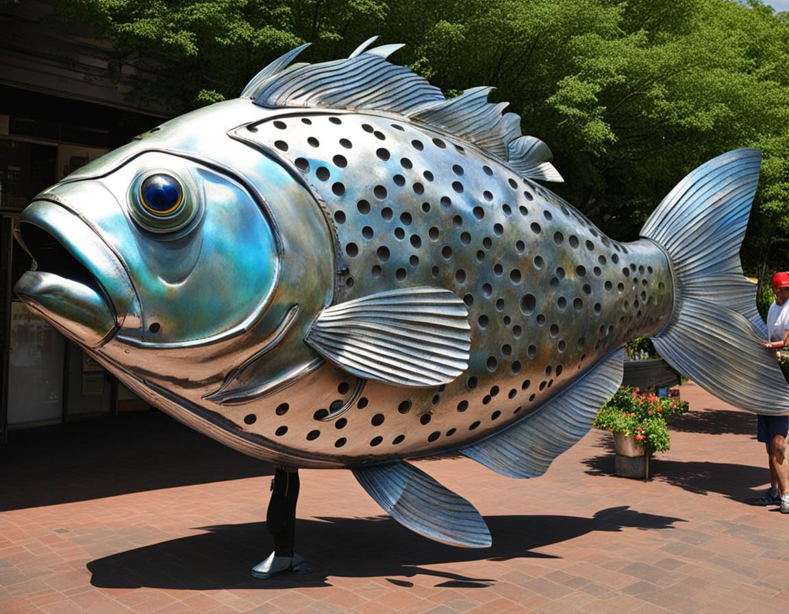 Hubcap Fish: Recycled Automotive Art