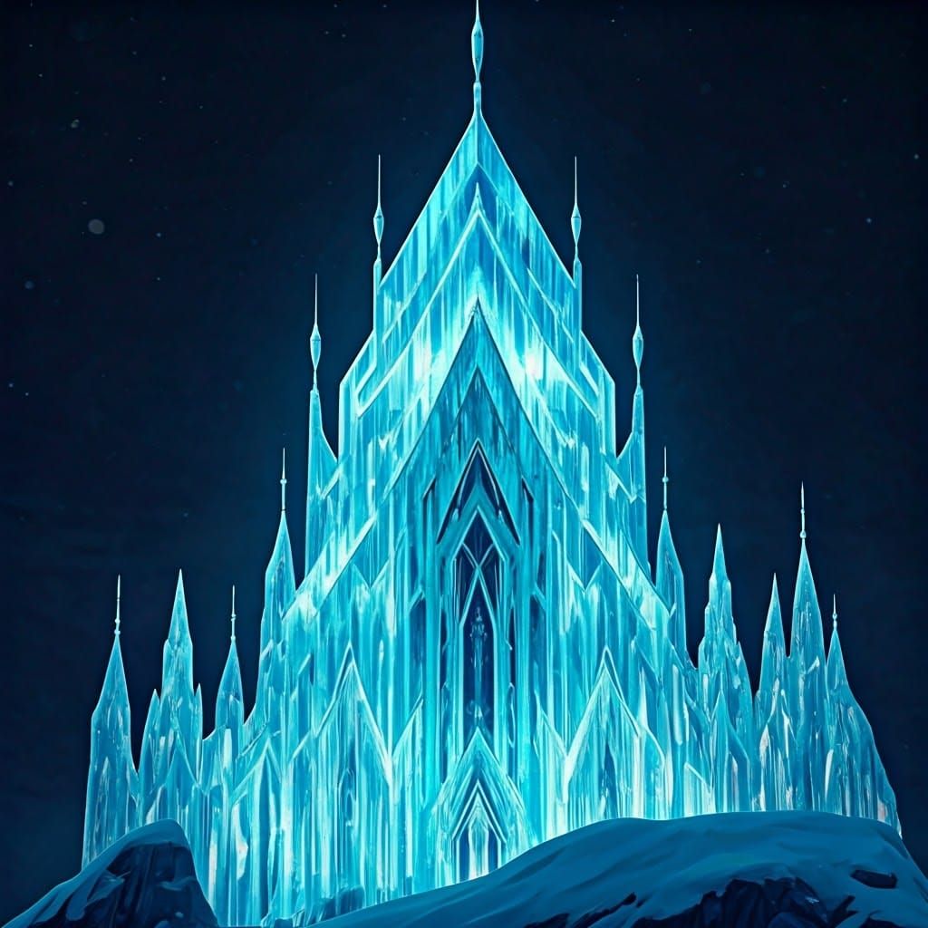 Majestic Ice Castle Inspired by Animated Movie