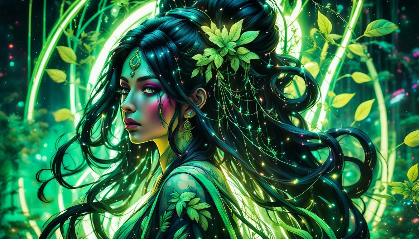 Goddess of Horticulture in Ultra Long Exposure Photography