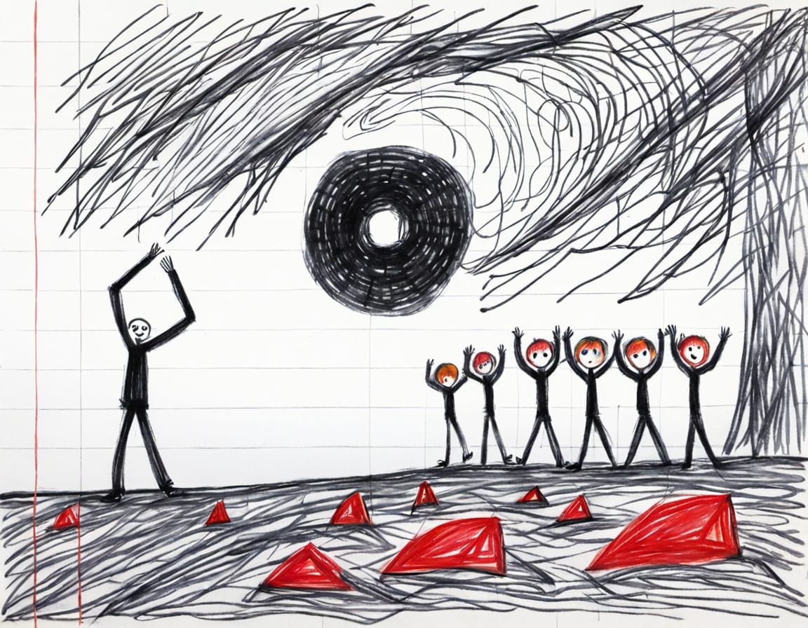 Creepy Child's Drawing of Existential Horror