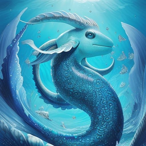 Whimsical Oceanic Fantasy: Mystic Sea Creature
