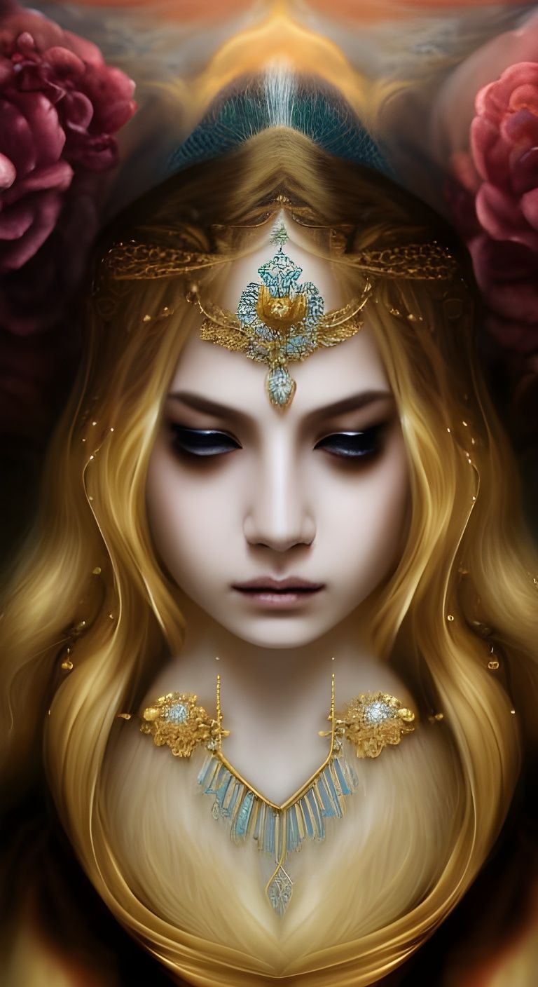 Goddess of Broken Dreams: Anime-Inspired Forest Art