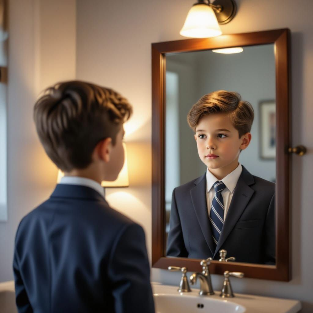 Boy Sees Future CEO in Mirror
