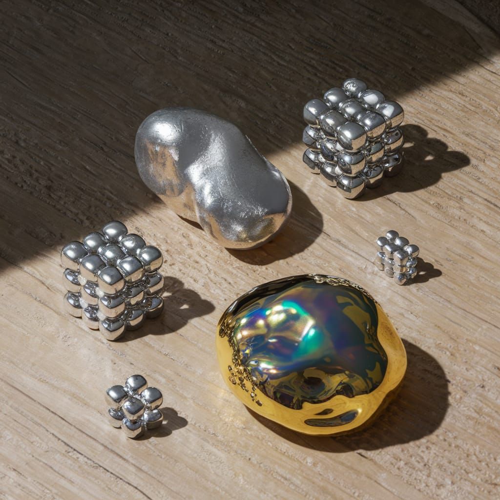 Still Life with Beryllium, Gallium, Bismuth, and Gold