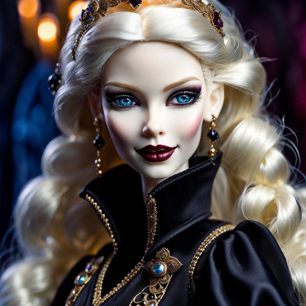 Barbie vampire with villain glance