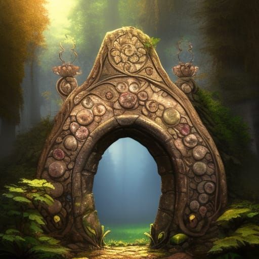 Fantasy Stone Portal to Other Worlds