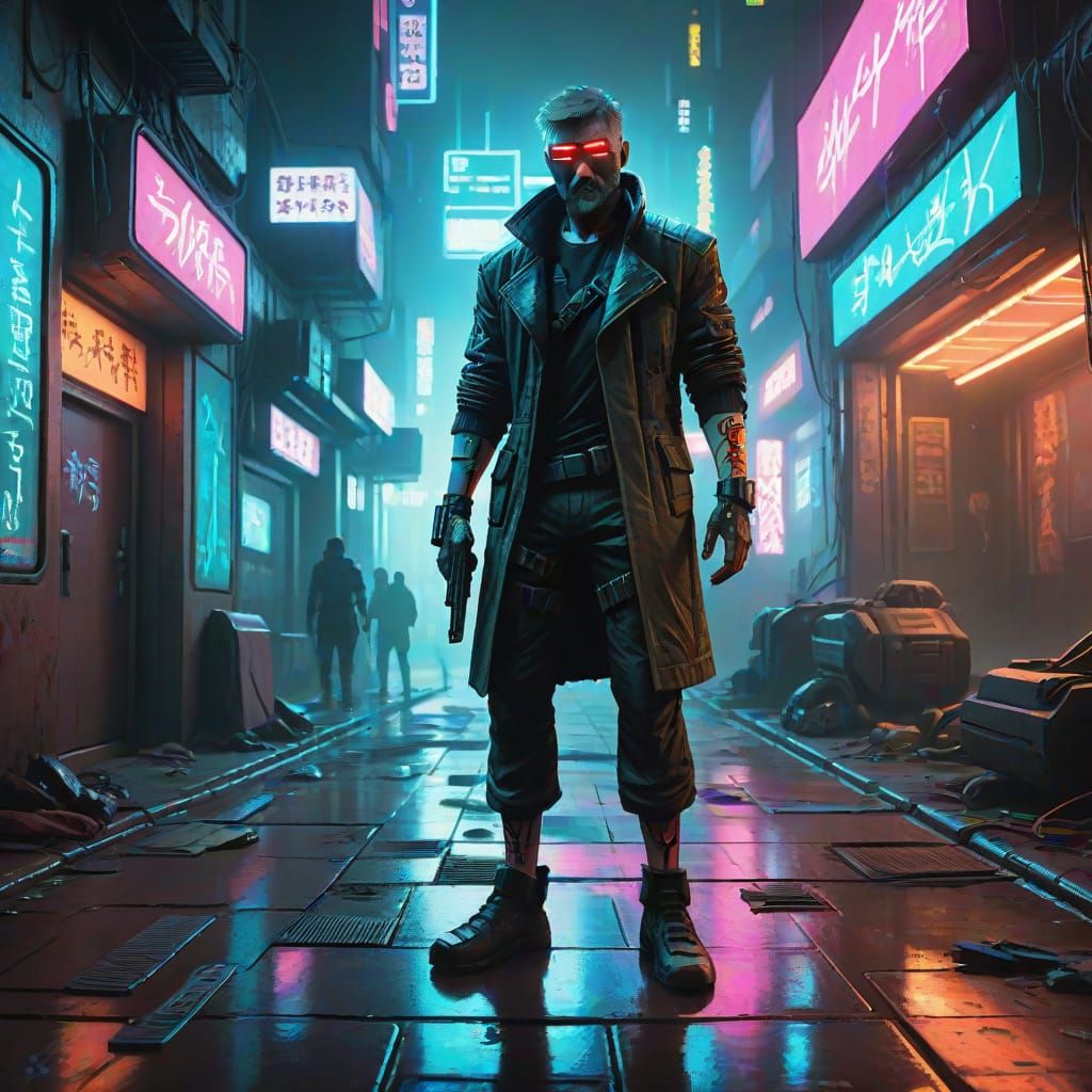 Cyberpunk 2099 Neon Cityscape