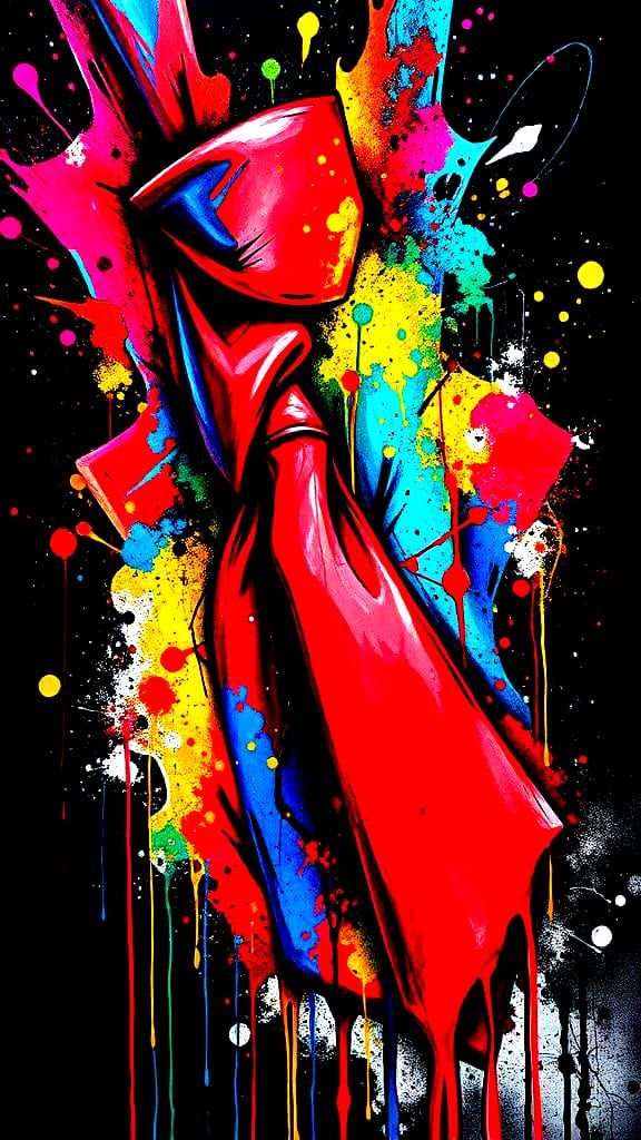 Graffiti Art: Red Tie of Fate