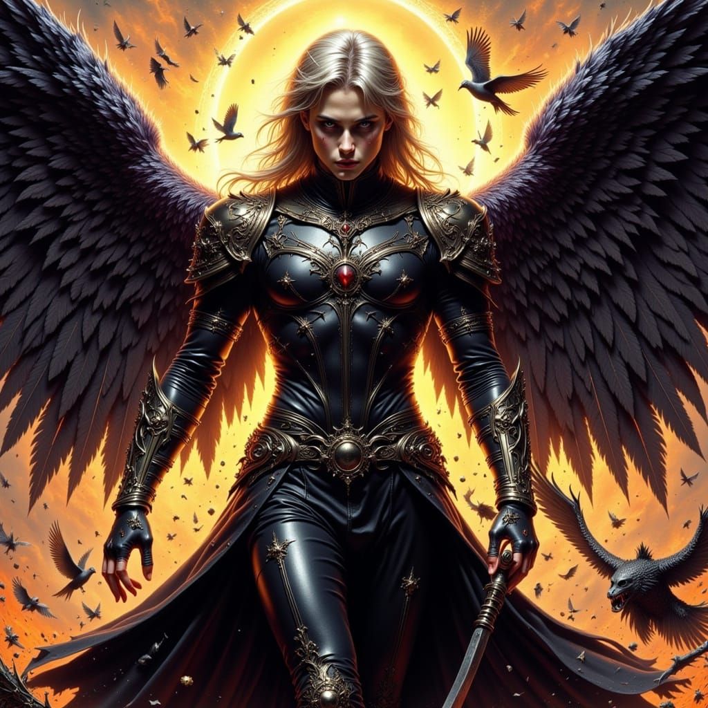 Azrael, Angel of Death - Dark Fantasy Concept Art