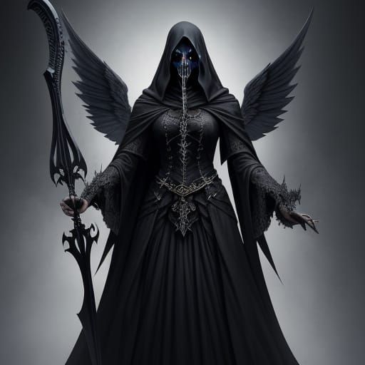 Ethereal Grim Reaper as Angel of Death