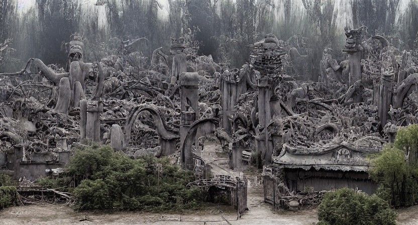 Eerie Ruins of Abandoned Wonderland Theme Park