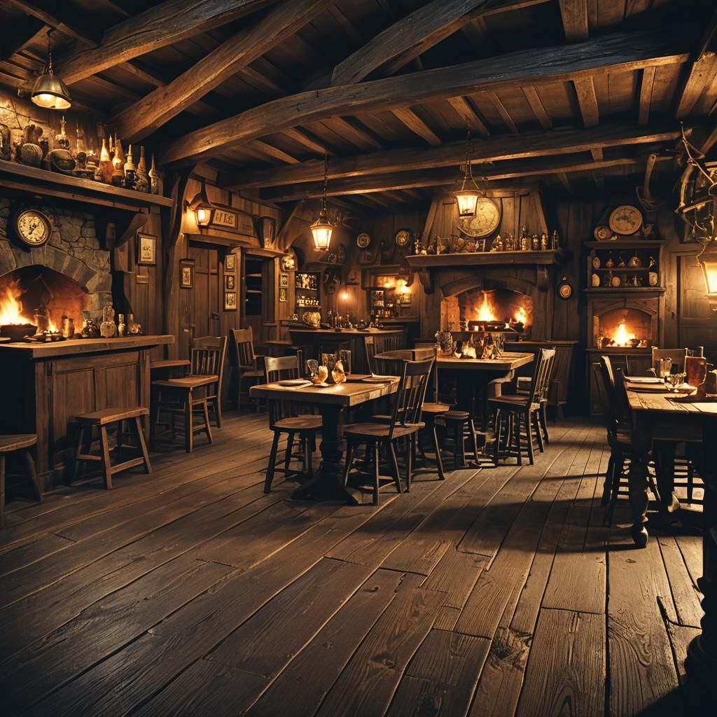 Fantasy Tavern Scene: Inside the Admiral Benbow Inn