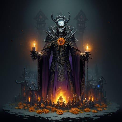 Day of the Dead Skeletons in Dark Fantasy Art