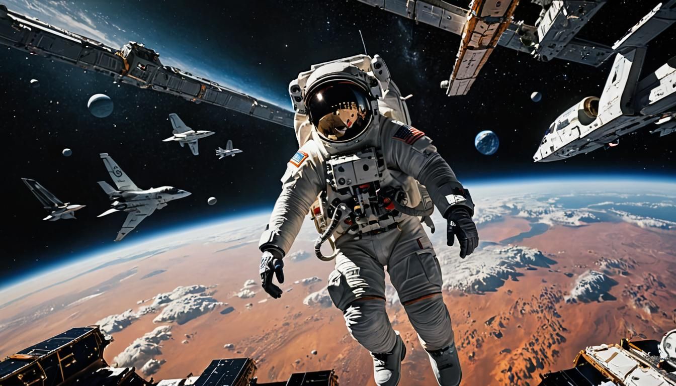 Spacecraft on Routine Flight Through Outer Space