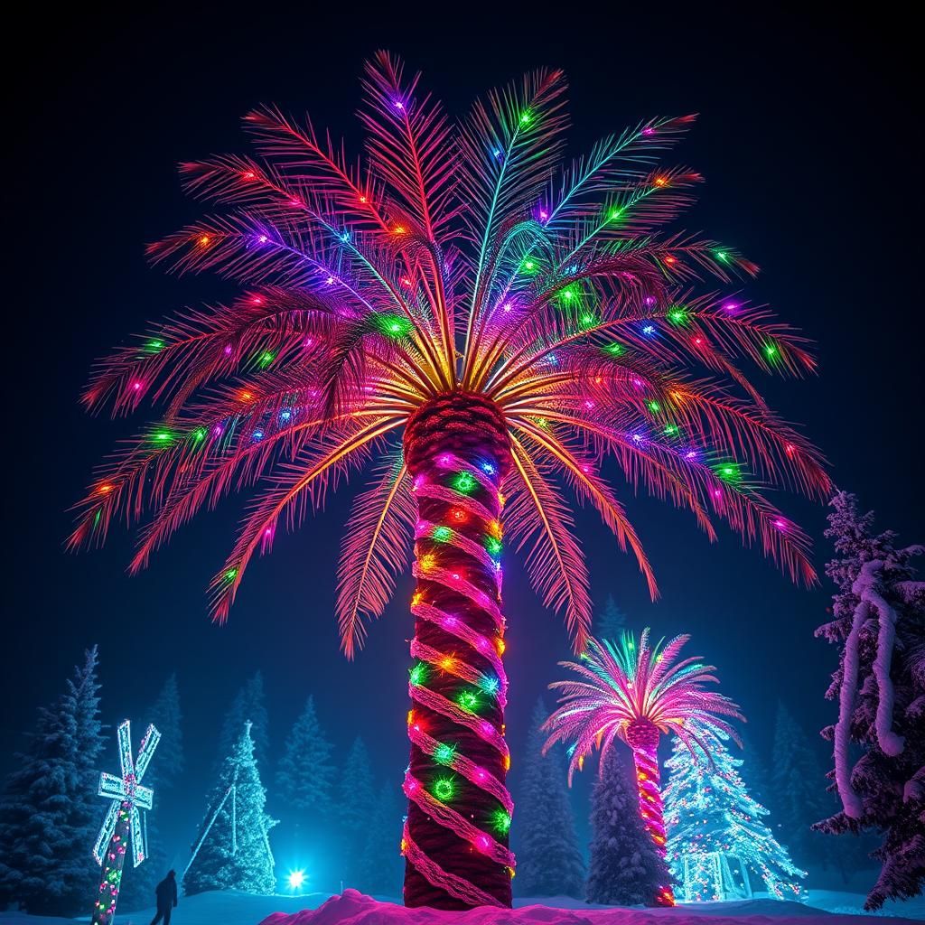 Christmas palm tree
