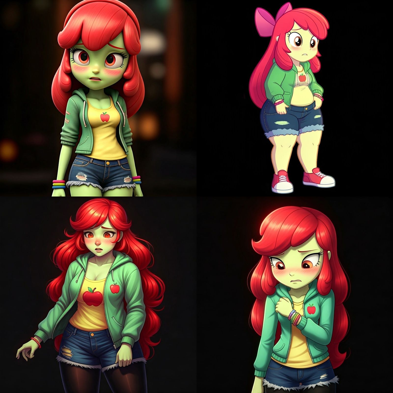 Applebloom from Equestria Girls Blushing