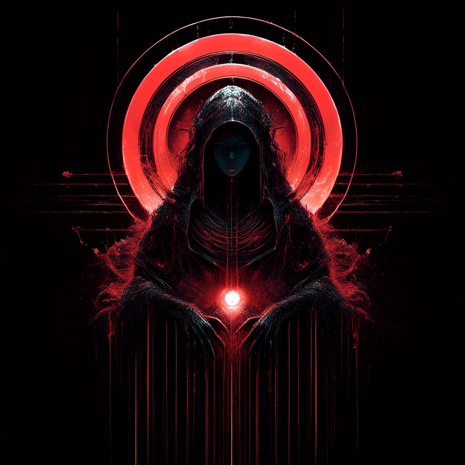 Futuristic Priestess in Science Fiction Style