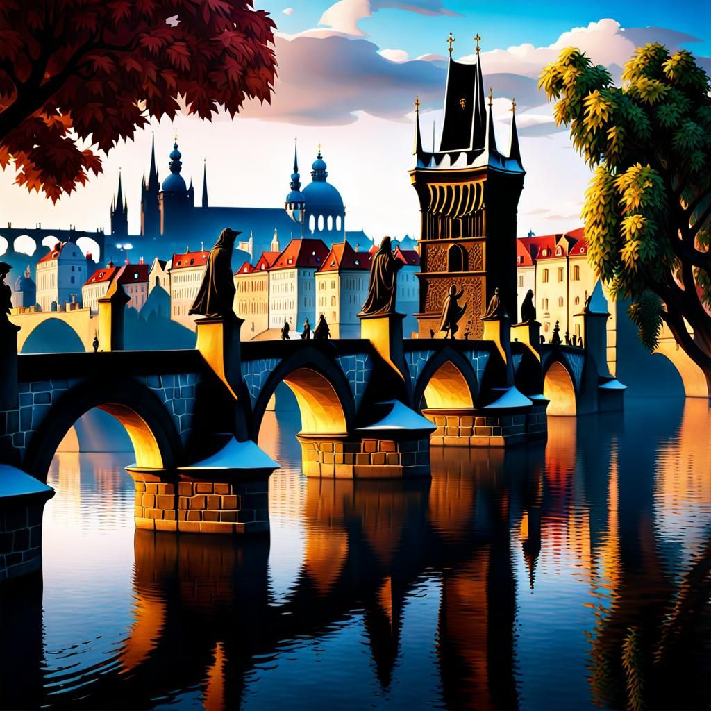 Charles Bridge in beautiful Prague, Czech Republic