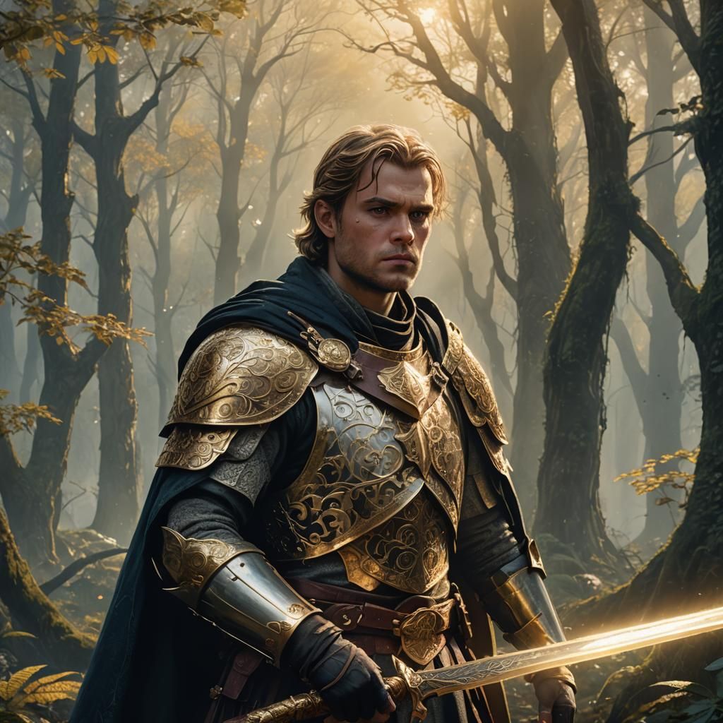 Baldur Portrait in Mystical Forest Concept Art