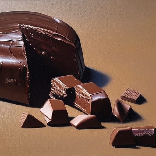 Chocolate in Oil Painting Style