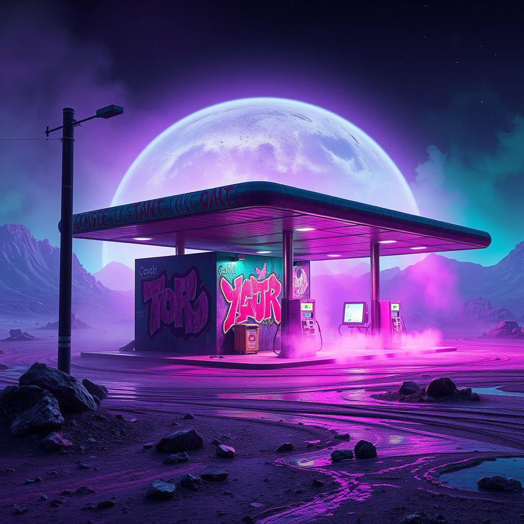 Radioactive Gas Station on Alien Planet