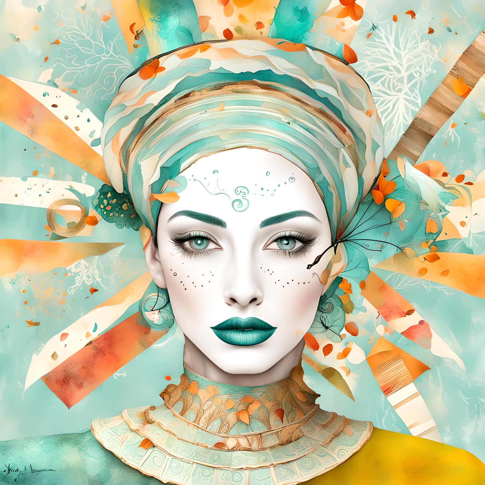 Joyful Whimsical Portrait in Digital Art Style