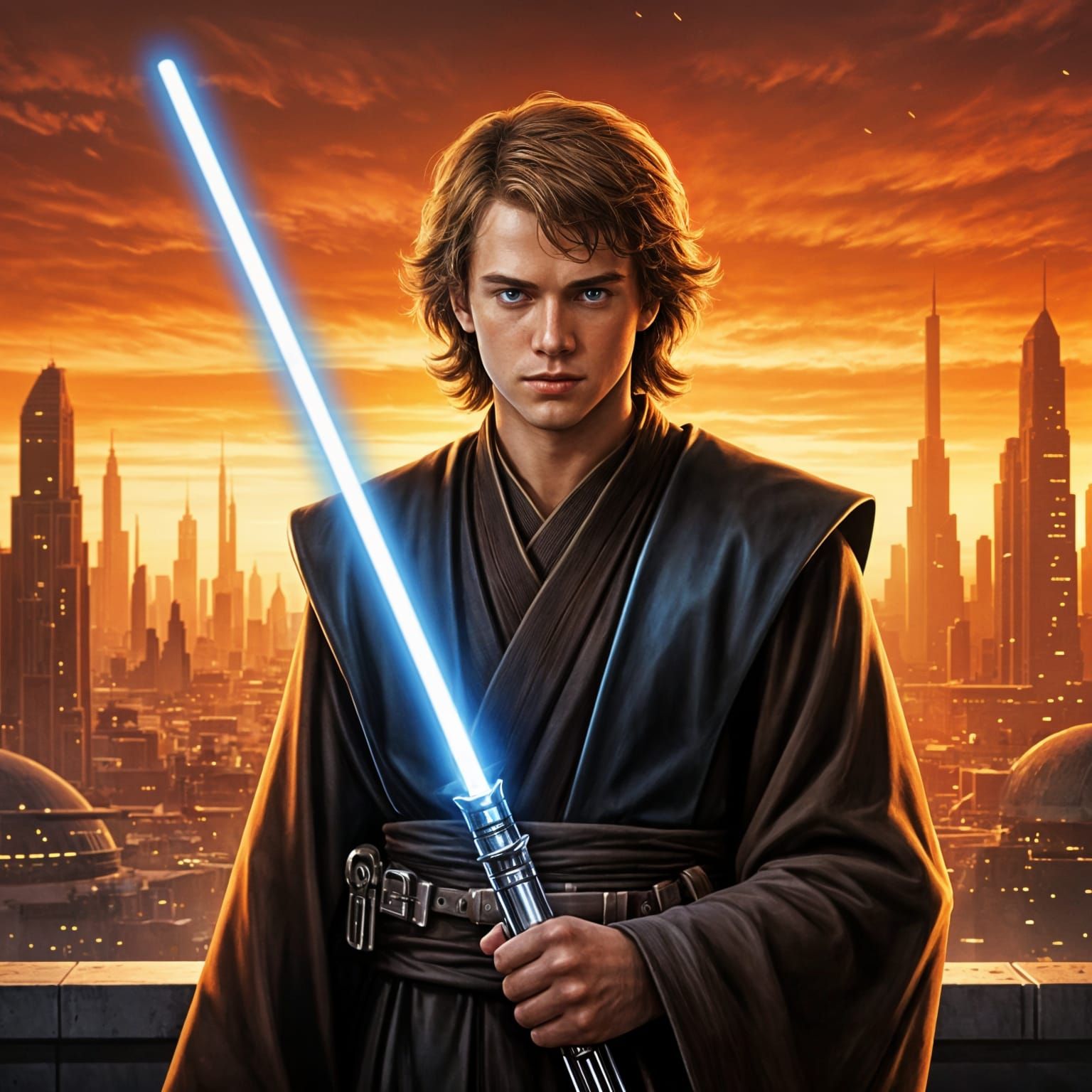 Galactic Hero Anakin Skywalker in Epic Star Wars Art