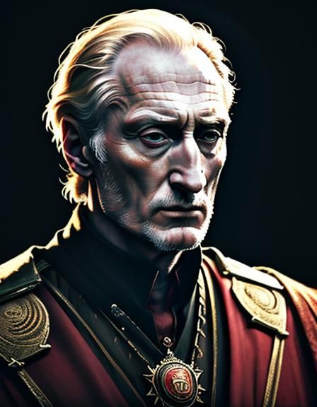 Julius Caesar Cinematic Portrait in Film Noir Style