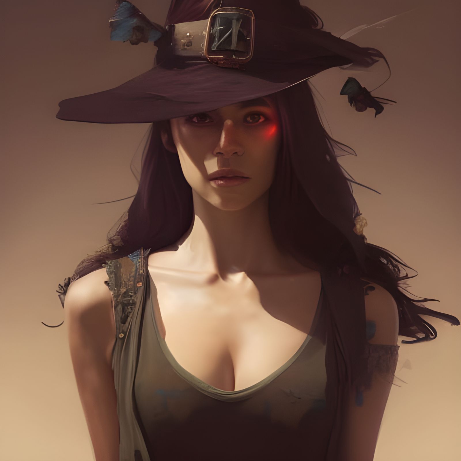 Witch on the Run: Hyperdetailed Portrait