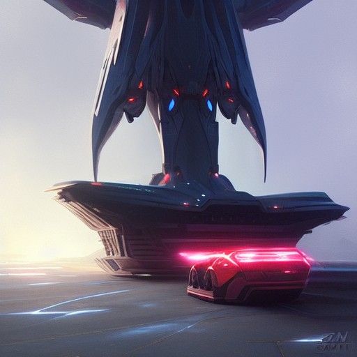 Mega Alien Spaceships Parking with Sinister Glow