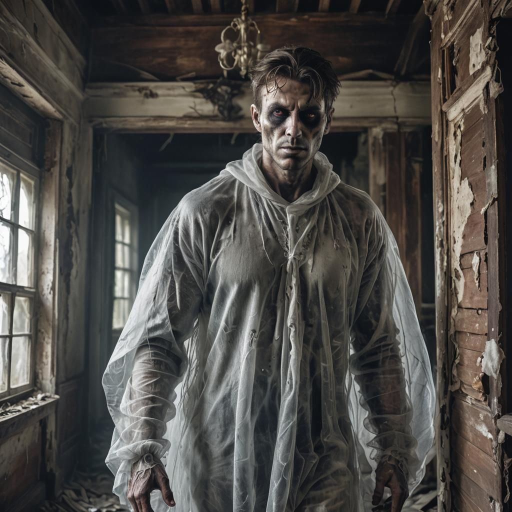 Eerie Ghost Haunts Abandoned House