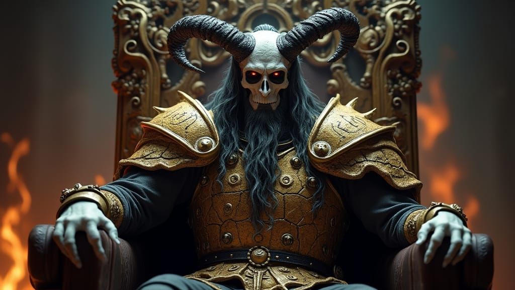 Dark Lord of Malevolent Power in Gilded Armour