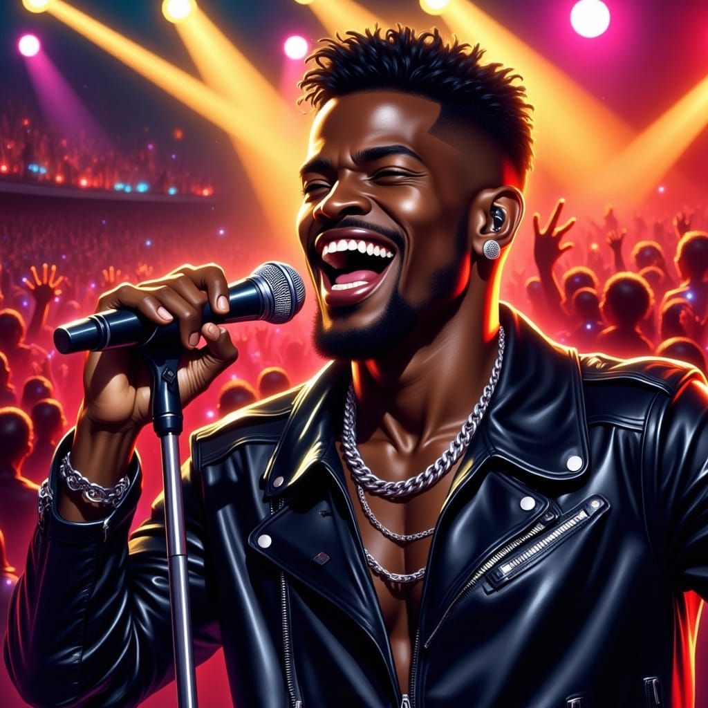 Sultry Afrofuturist Pop Star Shines on Stage