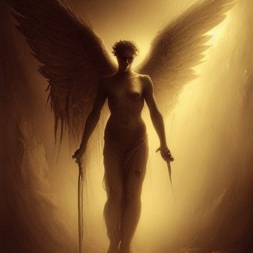 Horrific Demonic Angel in Gothic Style