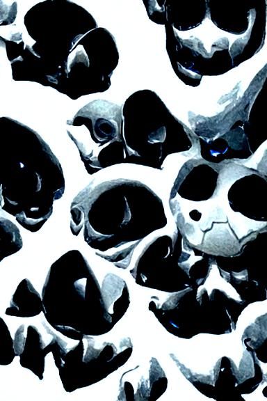 Surreal Waterfall of Skulls Beckons