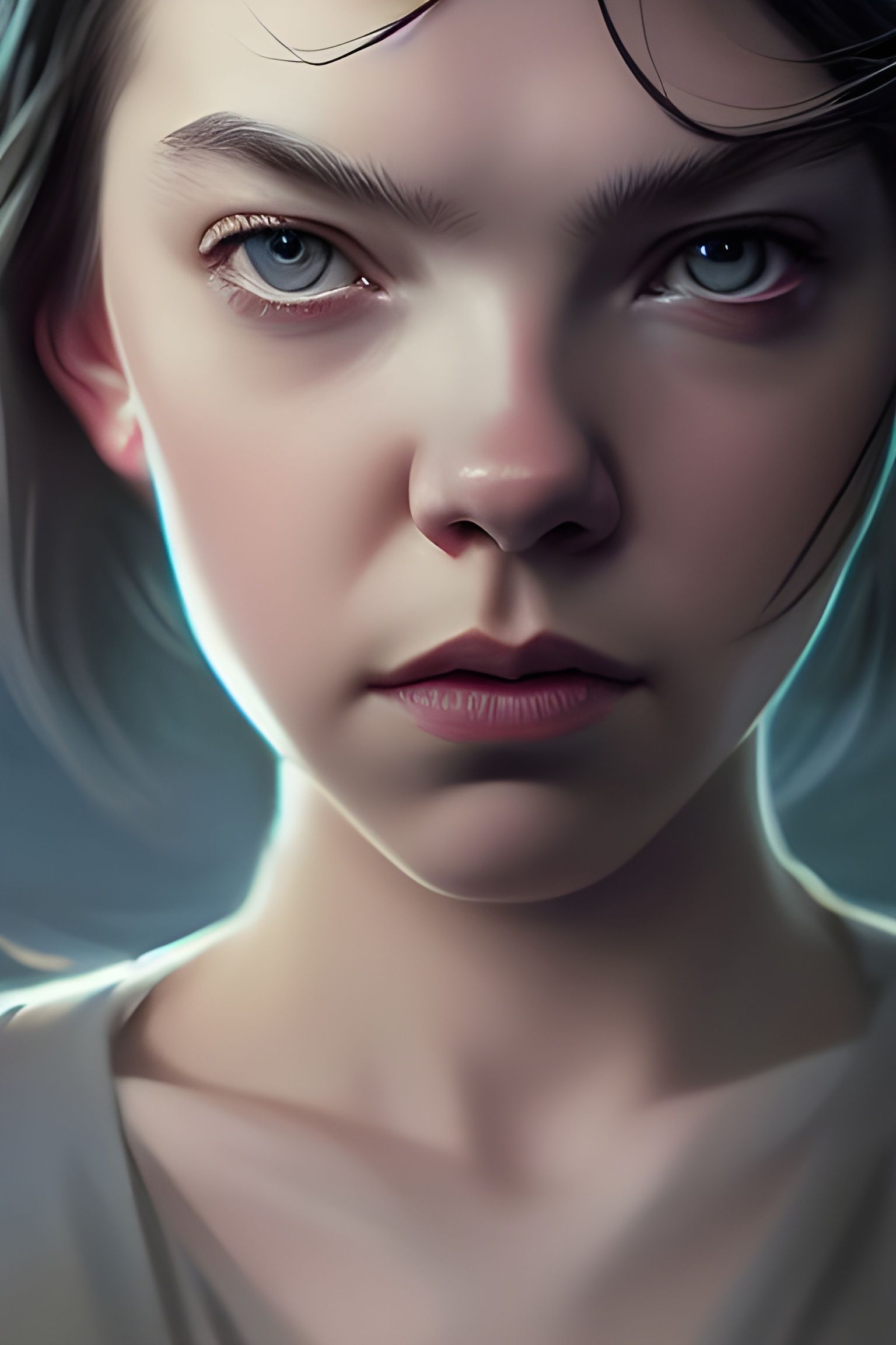 Detailed Portrait in Natural Lighting, Digital Art
