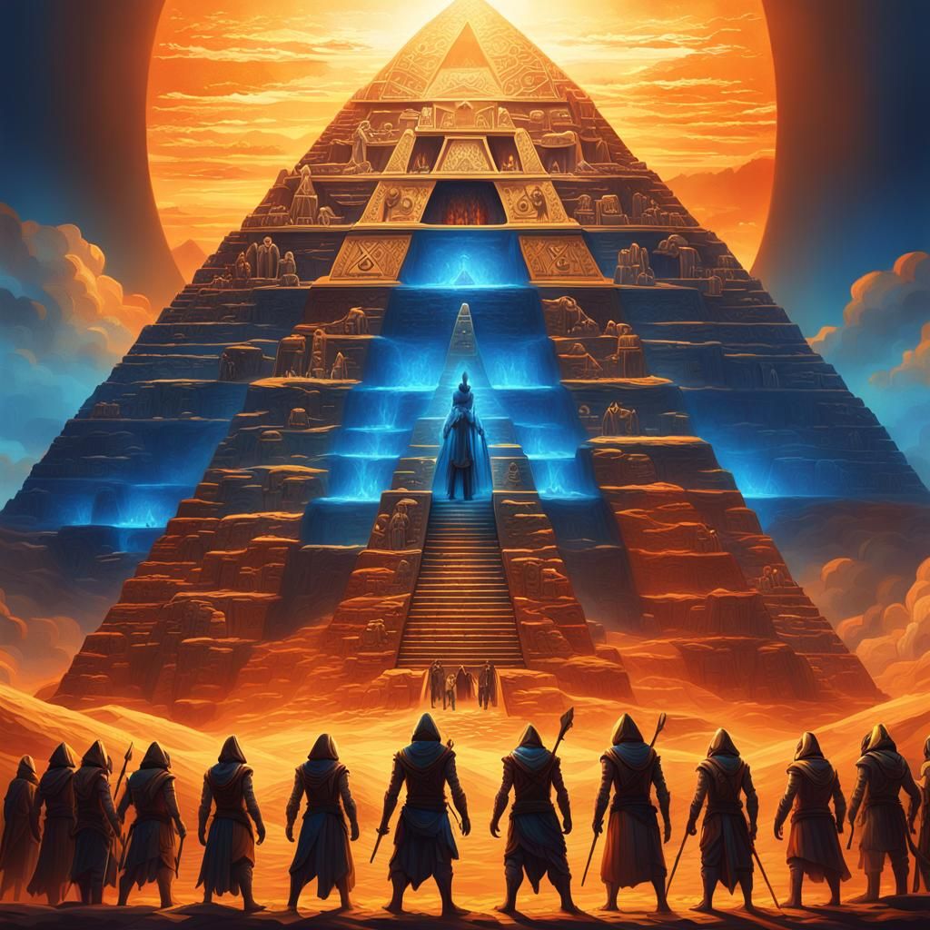 Majestic Human Pyramid Concept Art