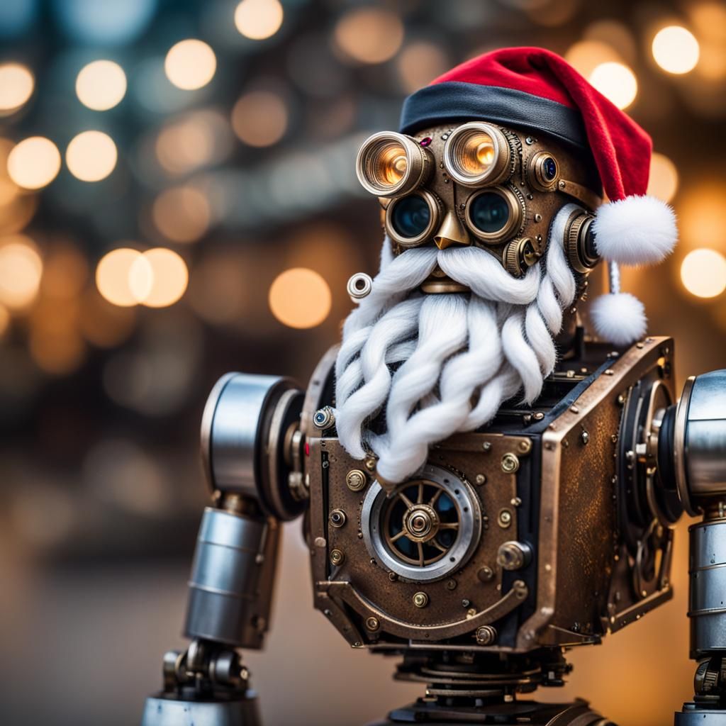 Steampunk Santa Robot in Professional Photography