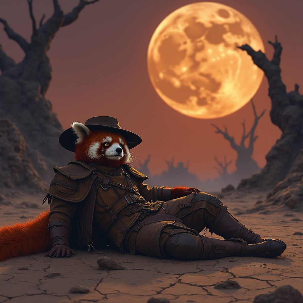 Post-Apocalyptic Bounty Hunter in a Desert Landscape