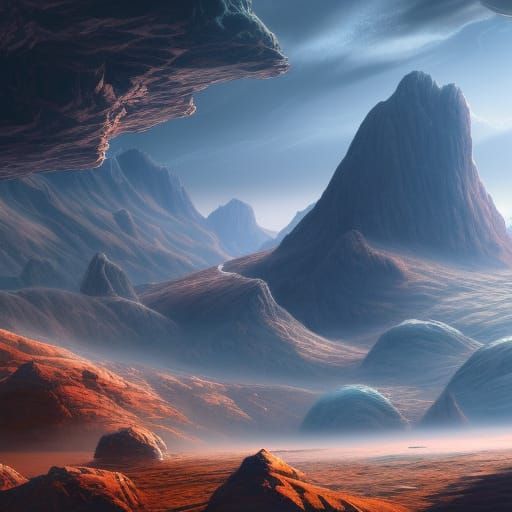 Fantastical Space Rock Concept Art